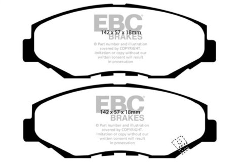EBC 13-15 Acura ILX 1.5L Hybrid Bluestuff Front Brake Pads thumbnail 2