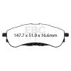 EBC 2019+ Ford Ranger 2WD 2.3T Ultimax Rear Brake Pads thumbnail 9