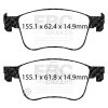 EBC 2018+ Honda Accord Sedan 1.5T Ultimax Front Brake Pads thumbnail 8