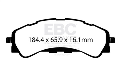 EBC 2019+ Ford Ranger 2WD 2.3T Greenstuff Front Brake Pads