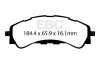 EBC 2019+ Ford Ranger 2WD 2.3T Greenstuff Front Brake Pads thumbnail 9