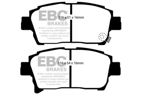 EBC 03-07 Scion xA 1.5L Bluestuff Front Brake Pads thumbnail 7