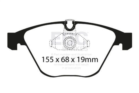 EBC Racing 11-12 BMW 1M Coupe (E82) 3.0TT SR-11 Sintered Race Front Brake Pads thumbnail 1