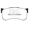 EBC Racing Alcon CAR9549 D64 SR-21 Sintered Race Front Brake Pads thumbnail 4