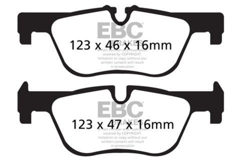 EBC 14-17 BMW 228 Coupe 2.0T Bluestuff Rear Brake Pads thumbnail 8