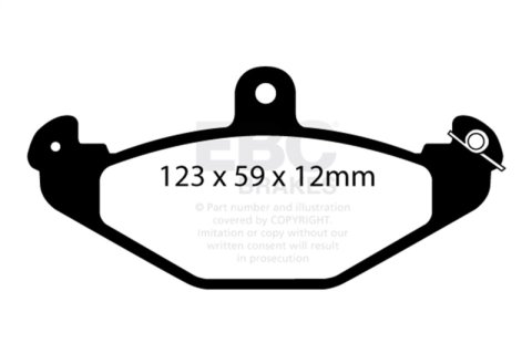 EBC 08-11 Lotus 2-Eleven Supercharged 1.8L Bluestuff Rear Brake Pads thumbnail 5