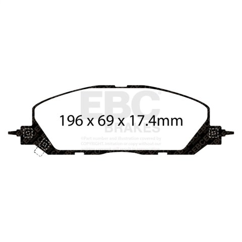 EBC 2020+ Ford Explorer ST 3.0TT Greenstuff Front Brake Pads thumbnail 2
