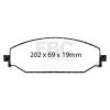EBC 2022+ Jeep Grand Wagoneer 6.4L Extra Duty Front Brake Pads thumbnail 8