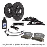 EBC Racing 11-18 Ford Focus ST (Mk3) Black Apollo-4 Calipers 355mm Rotors Front Big Brake Kit thumbnail 1