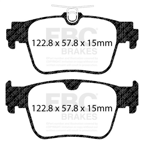 EBC 2022+ Volkswagen GTI/Golf R 2.0T (MK8) Bluestuff Rear Brake Pads thumbnail 8