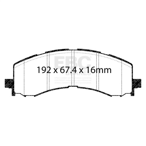 EBC 2022+ Ford Bronco Raptor Yellowstuff Front Brake Pads thumbnail 7