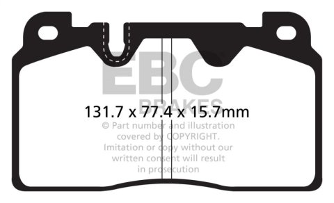EBC 12-18 Audi Q5 BR 2.0T Extra Duty Front Brake Pads thumbnail 1