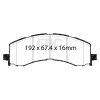 EBC 2022+ Ford Bronco Raptor 3.0T Extra Duty Front Brake Pads thumbnail 8