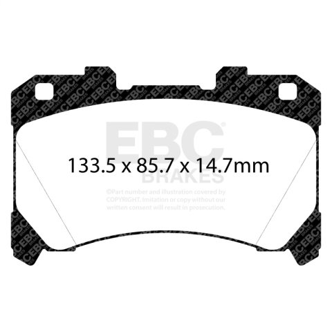 EBC 2023+ Toyota GR Corolla Yellowstuff Front Brake Pads thumbnail 5