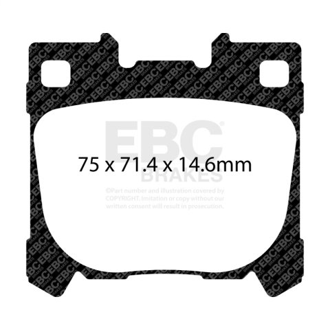EBC 2022+ Toyota GR Yaris Bluestuff Rear Brake Pads thumbnail 5