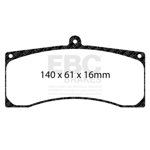 EBC Racing 13-14 Ford Mustang Boss 302S (w/380mm Disc) SR-21 Sintered Race Front Brake Pads thumbnail 1