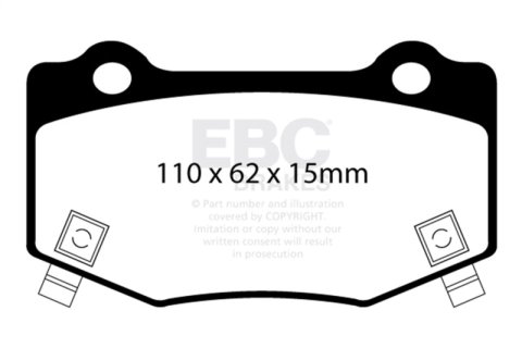 EBC Racing 13-19 Chevrolet Corvette Stingray (C7) 6.2L S/C SR-21 Sintered Race Rear Brake Pads