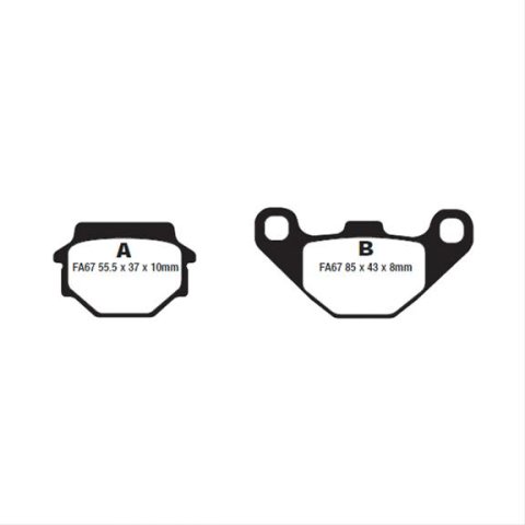EBC 94-09 Kawasaki EX 500 Ninja Rear Left FA-SFA-TT-X Brake Pads thumbnail 1