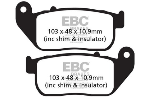 EBC 04-06 Harley-Davidson Sportster XL 883 Organic Brake Pads thumbnail 1
