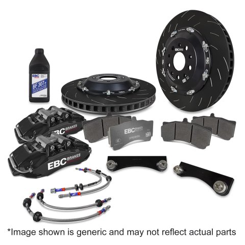 EBC Racing 00-06 BMW M3 (E46) Black Apollo-6 Calipers 355mm Rotors Front Big Brake Kit thumbnail 7