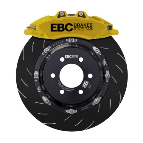 EBC Racing 00-06 BMW M3 (E46) Yellow Apollo-6 Calipers 355mm Rotors Front Big Brake Kit thumbnail 2