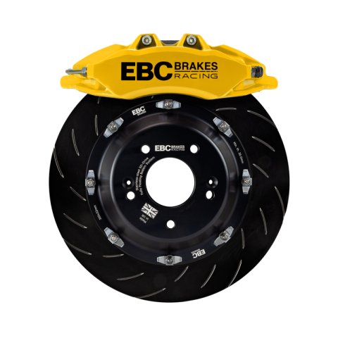 EBC Racing 00-06 BMW M3 (E46) Yellow Apollo-6 Calipers 355mm Rotors Front Big Brake Kit thumbnail 6