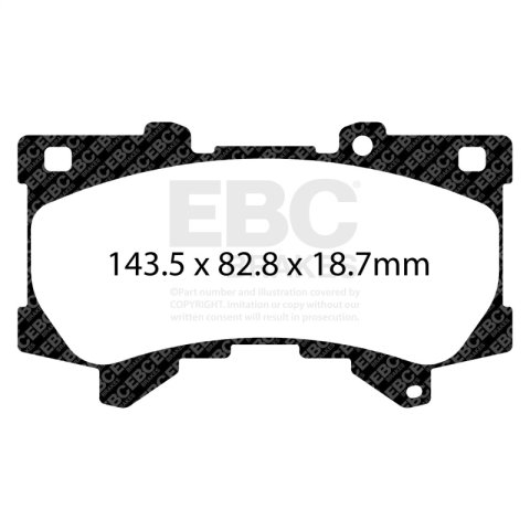 EBC 2024+ Lexus GX550 3.4TT Bluestuff Front Brake Pads thumbnail 5