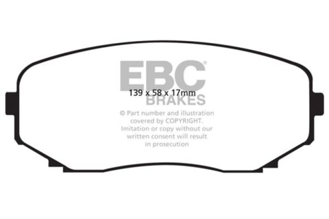 EBC 16-23 Mazda CX-9 2.5T Greenstuff Front Brake Pads thumbnail 1