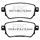 EBC 2018+ Nissan Leaf Electric (w/283mm Front Rotors) Rear Ultimax Brake Pads thumbnail 1