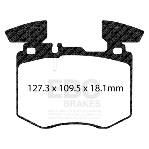 EBC 19-22 Mercedes-Benz GLC300 Coupe (C253) 2.0T (4 Pads w/Weights) Ultimax Front Brake Pads thumbnail 2