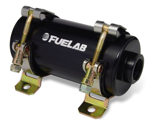 Fuelab Prodigy Reduced Size Carb In-Line Fuel Pump w/Internal Bypass - 800 HP - Black thumbnail 1