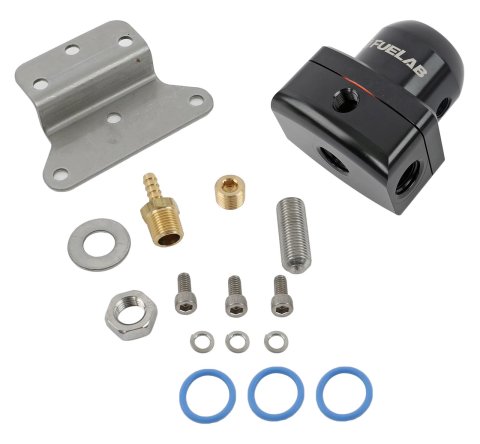 Fuelab 515 EFI Adjustable FPR 25-90 PSI (2) -6AN In (1) -6AN Return - Black thumbnail 6