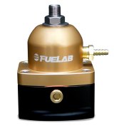 Fuelab 515 Carb Adjustable FPR Large Seat 1-3 PSI (2) -10AN In (1) -6AN Return - Gold thumbnail 2