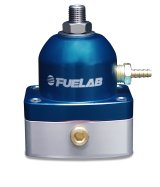 Fuelab 515 EFI Adjustable FPR Large Seat 25-90 PSI (2) -6AN In (1) -6AN Return - Blue thumbnail 2