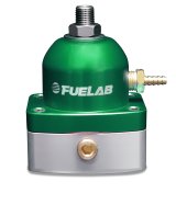Fuelab 525 EFI Adjustable FPR In-Line 90-125 PSI (1) -6AN In (1) -6AN Return - Green thumbnail 2