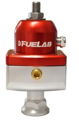 Fuelab 555 High Pressure Adjustable FPR Blocking 25-65 PSI (1) -8AN In (2) -8AN Out - Red thumbnail 2