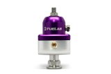 Fuelab 555 High Pressure Adjustable FPR Blocking 25-65 PSI (1) -8AN In (2) -8AN Out - Purple thumbnail 1