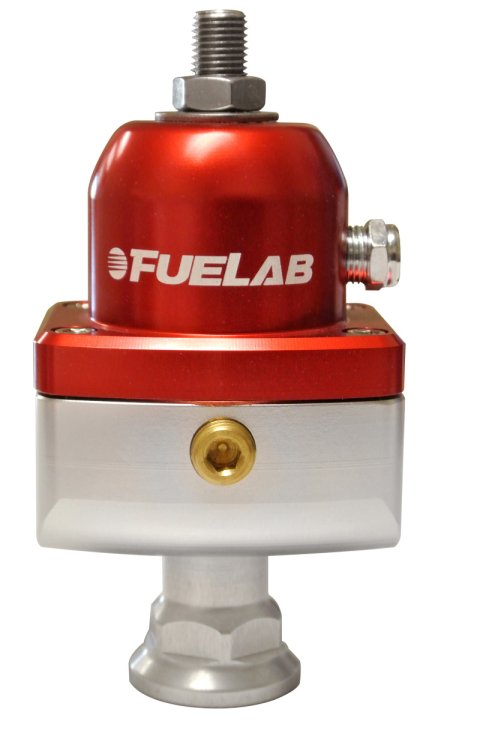 Fuelab 575 Carb Adjustable Mini FPR Blocking 10-25 PSI (1) -6AN In (2) -6AN Out - Red thumbnail 2