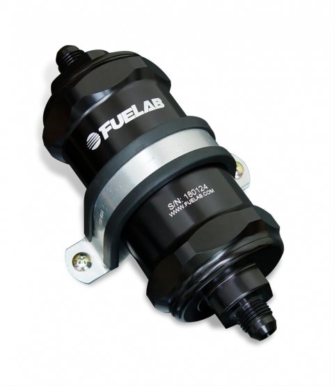 Fuelab 818 In-Line Fuel Filter Standard -8AN In/Out 6 Micron Fiberglass - Black thumbnail 2