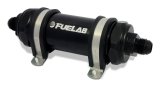 Fuelab 828 In-Line Fuel Filter Long -12AN In/Out 6 Micron Fiberglass - Black thumbnail 1