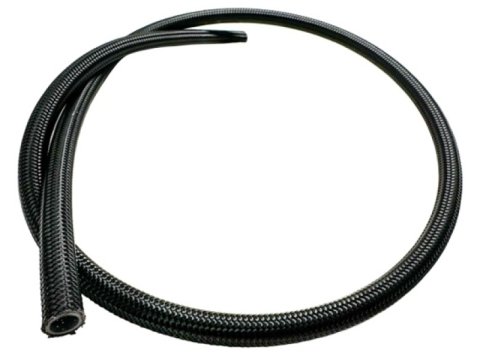 Fuelab Black Nylon Stainless Steel Braided PTFE Hose - 12AN - 3ft
