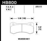 Hawk Willwood 6617 DTC-60 Race Brake Pads thumbnail 6