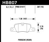 Hawk 2014 Porsche 911 HPS 5.0 Rear Brake Pads thumbnail 5