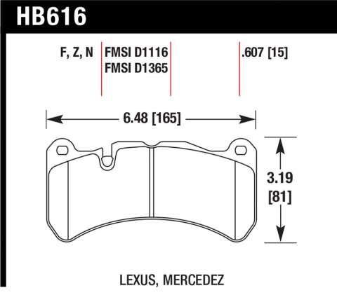Hawk 08-09 Lexus IS-F HP+ Street Front Brake Pads