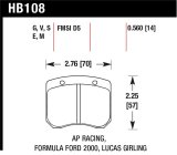 Hawk AP Racing / FF 2000 HT-10 Race Brake Pads thumbnail 1