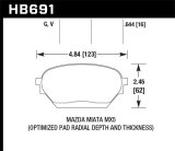Hawk 06-14 Mazda MX-5 DTC-60 Race Front Brake Pads thumbnail 8