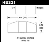 Hawk DTC-80 AP Racing/Brembo 30mm Race Brake Pads thumbnail 3