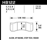 Hawk 2007 Ford Mustang Saleen S281 Extreme HPS 5.0 Front Brake Pads thumbnail 1
