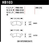 Hawk 96-81 Chevy Camaro DTC-60 Race Front Brake Pads thumbnail 1