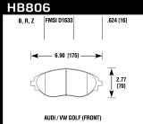 Hawk 16-17 Audi A6 Performance Ceramic Street Front Brake Pads thumbnail 3